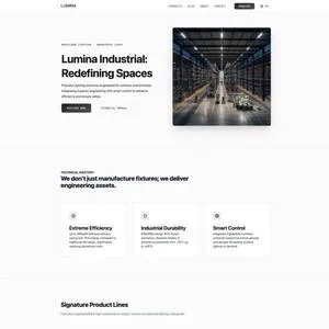 Thumbnail of SymbolFlow template website "lumina industrial"