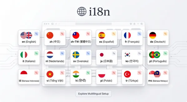 SymbolFlow supports building multilingual website