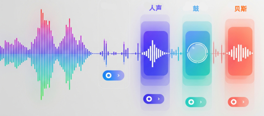 音轨分离功能示意图